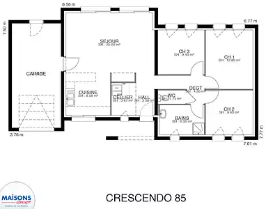 Maison neuve, 85 m²