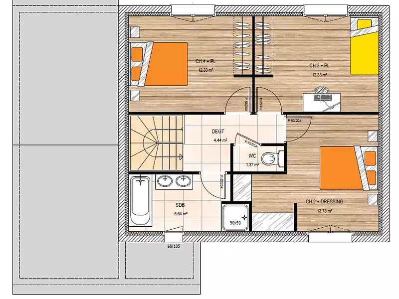 Maison neuve, 110 m² - Beaupréau (49600)