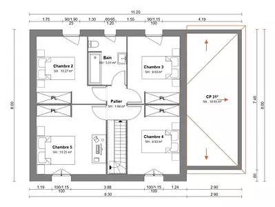 Maison neuve, 102 m²