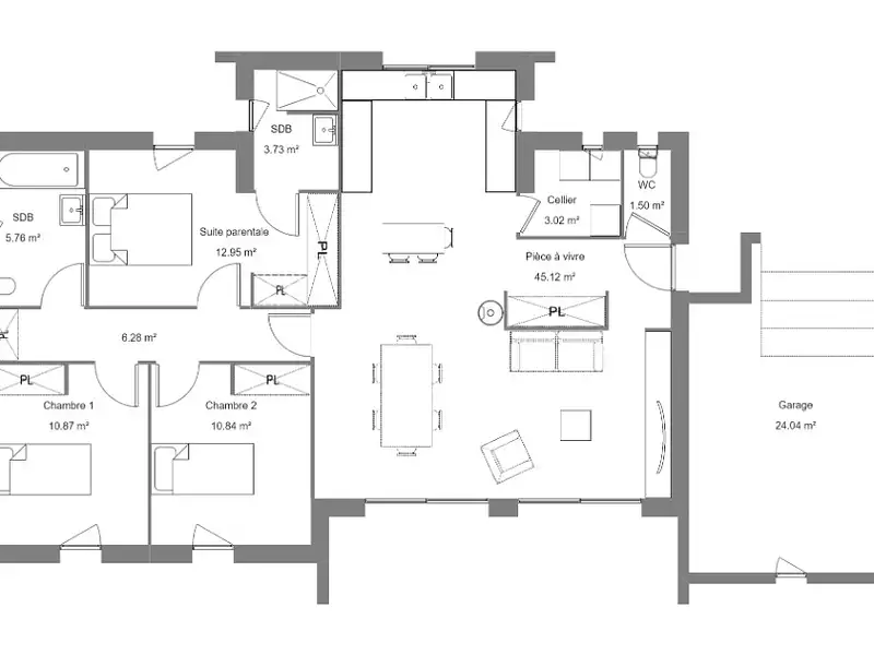 Maison neuve, 100 m² - Lannemezan (65300)