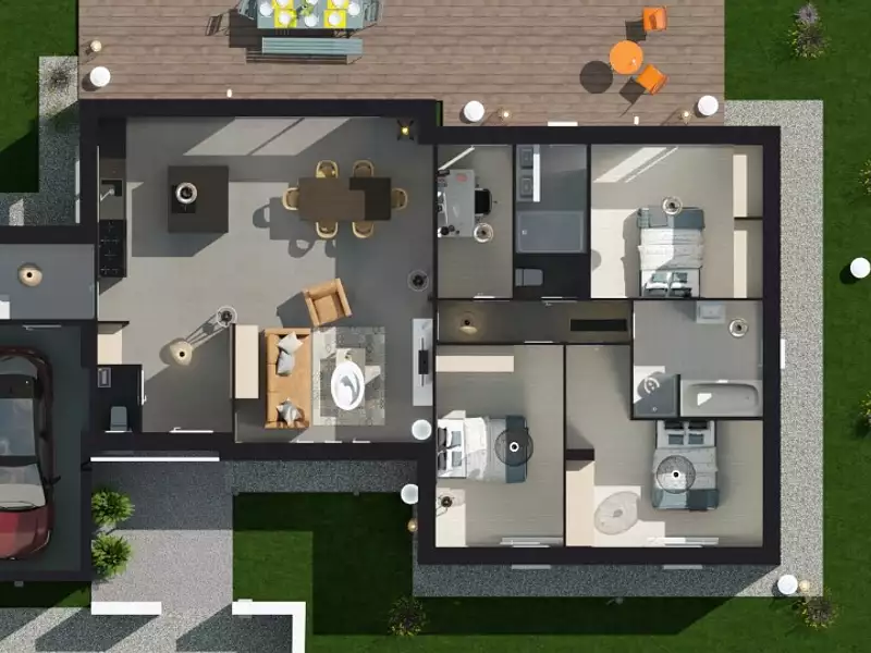 Maison neuve, 100 m² - Cinq-Mars-la-Pile (37130)