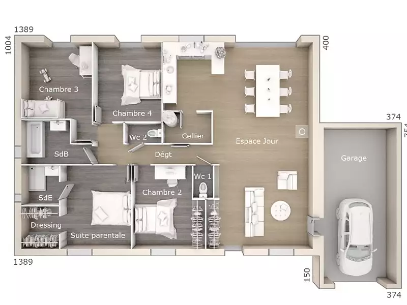 Maison neuve, 120 m² - Eurre (26400)