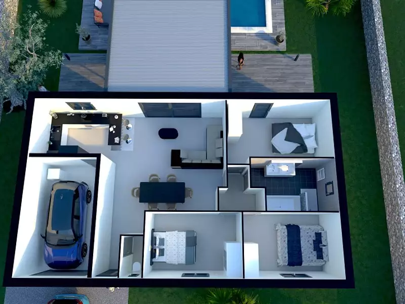Maison neuve, 89 m² - Lézignan-Corbières (11200)