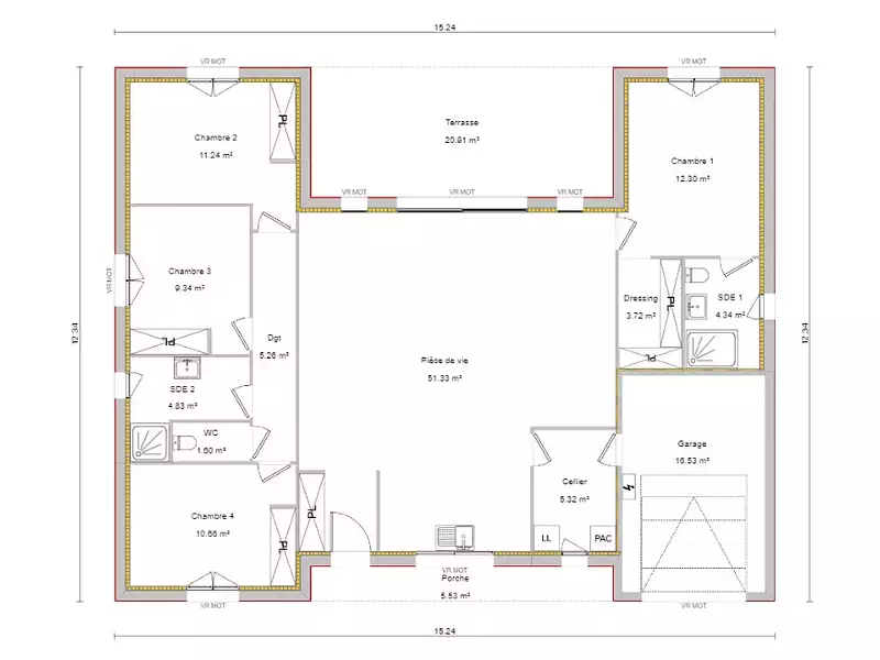 Maison neuve, 120 m² - Merville (31330)