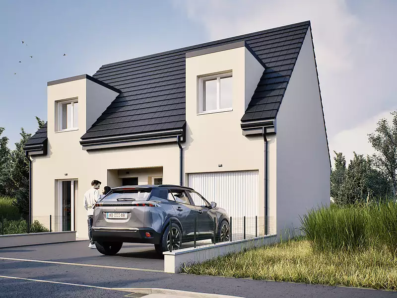 Maison neuve, 100,23 m² - Lesches (77450)