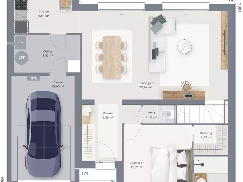 Maison neuve, 120 m² - Nemours (77140)