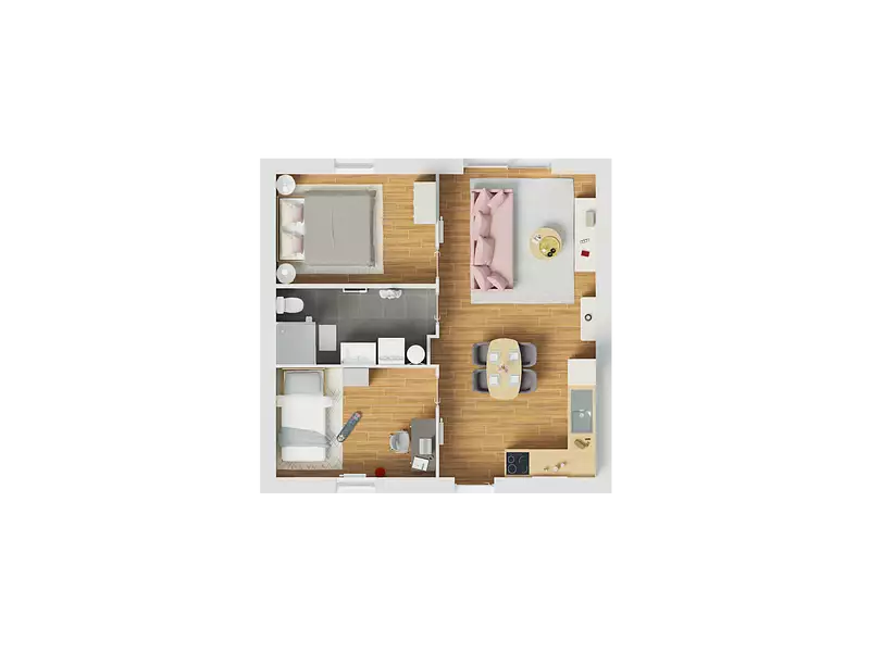 Maison neuve, 49 m² - Pipriac (35550)