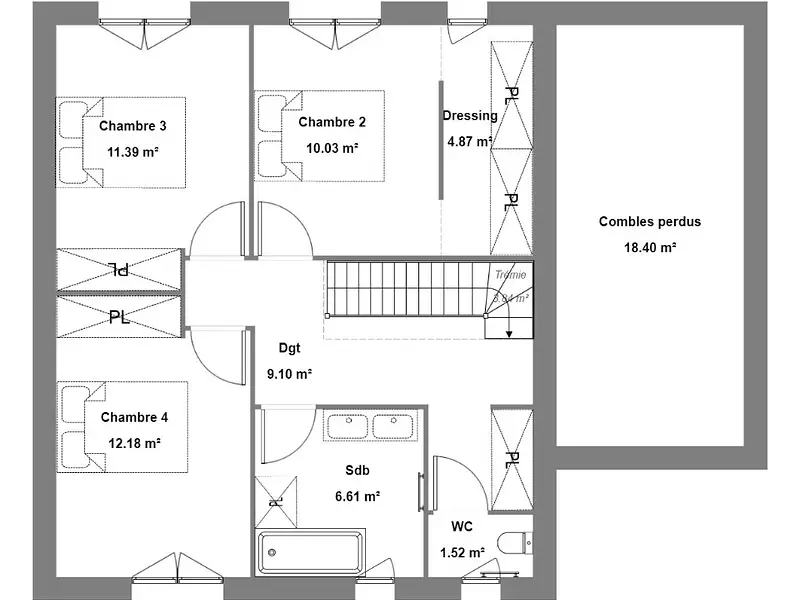 Maison neuve, 100 m² - Neuillé-Pont-Pierre (37360)