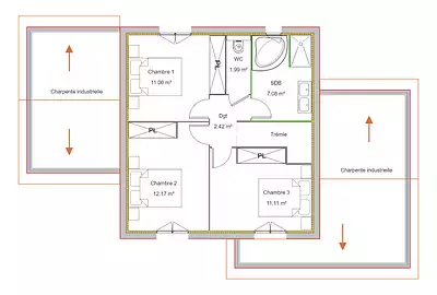 Maison neuve, 110 m²