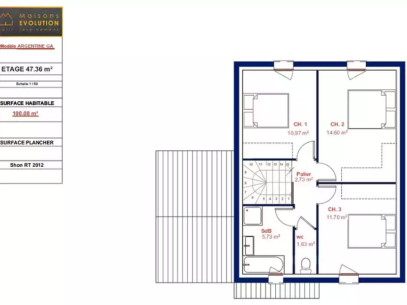 Maison neuve, 100 m² - Us (95450)