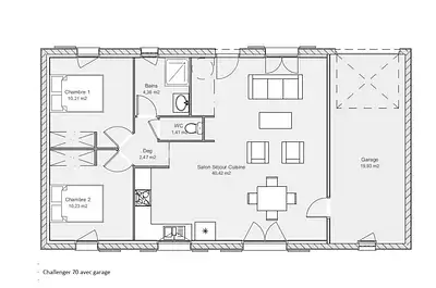 Maison neuve, 70 m²