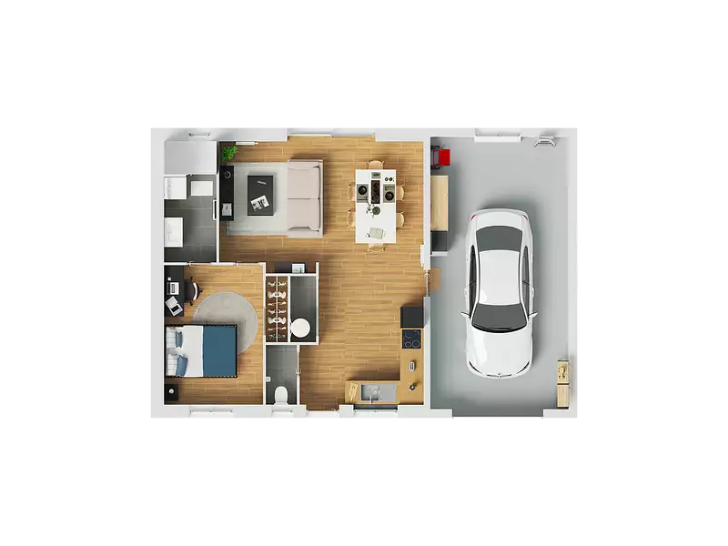 Maison neuve, 77 m² - Maransin (33230)