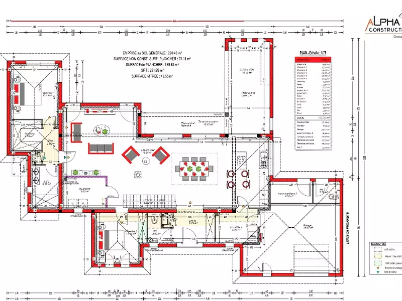Maison neuve, 177 m² - Bordeaux (33200)