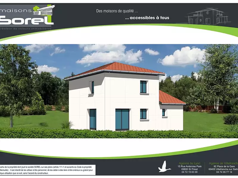 Maison neuve, 79 m² - Chavanoz (38230)