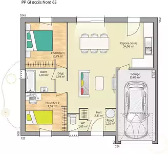 Maison neuve, 65 m²