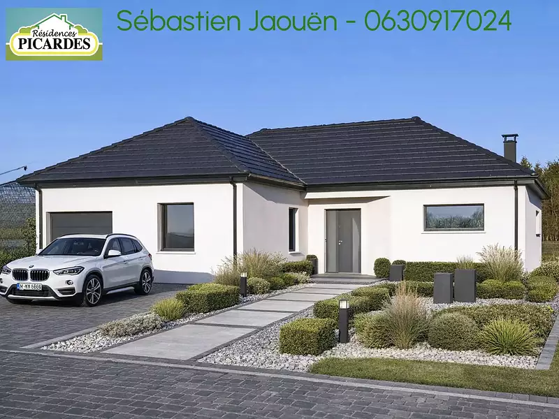 Maison neuve, 92,38 m² - Saintines (60410)