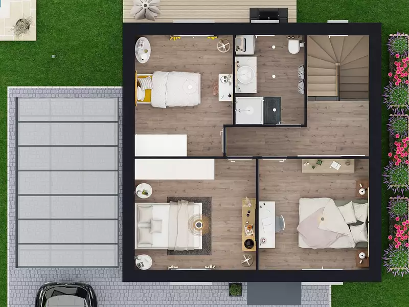 Maison neuve, 83,73 m² - Senlis (60300)