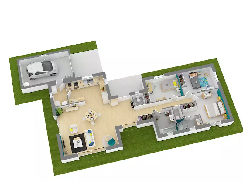 Maison neuve, 120 m² - Bâgé-Dommartin (01380)