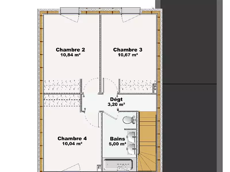 Maison neuve, 97 m² - Livry-sur-Seine (77000)