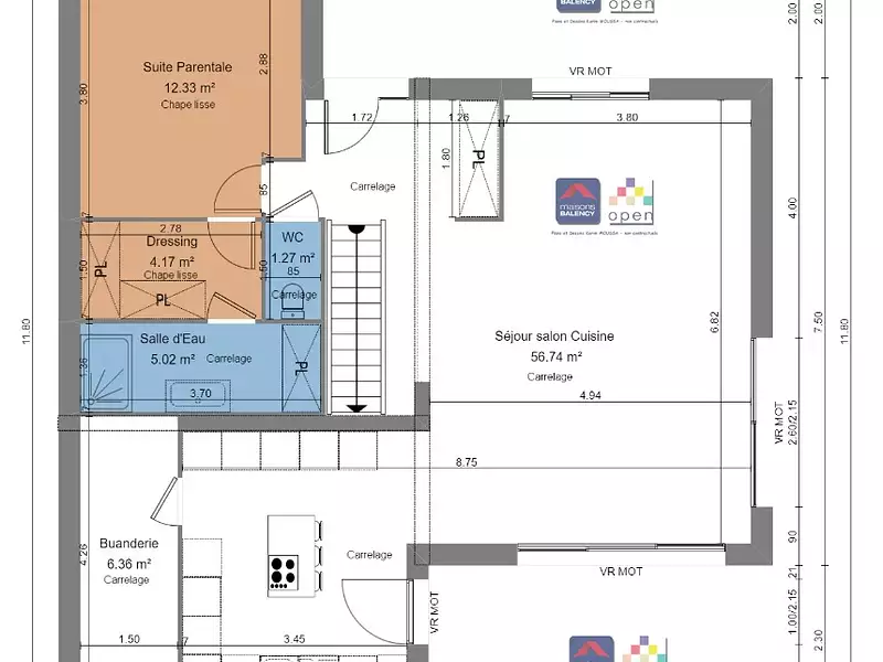 Maison neuve, 130 m² - Moret-Loing-et-Orvanne (77250)