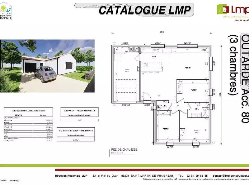 Maison neuve, 80 m² - Bretignolles-sur-Mer (85470)
