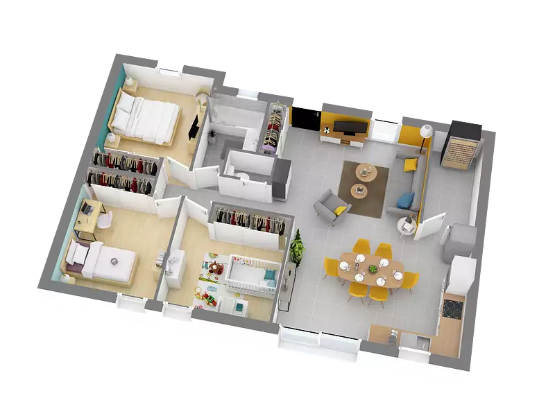 Maison neuve, 77 m² - Amilly (45200)