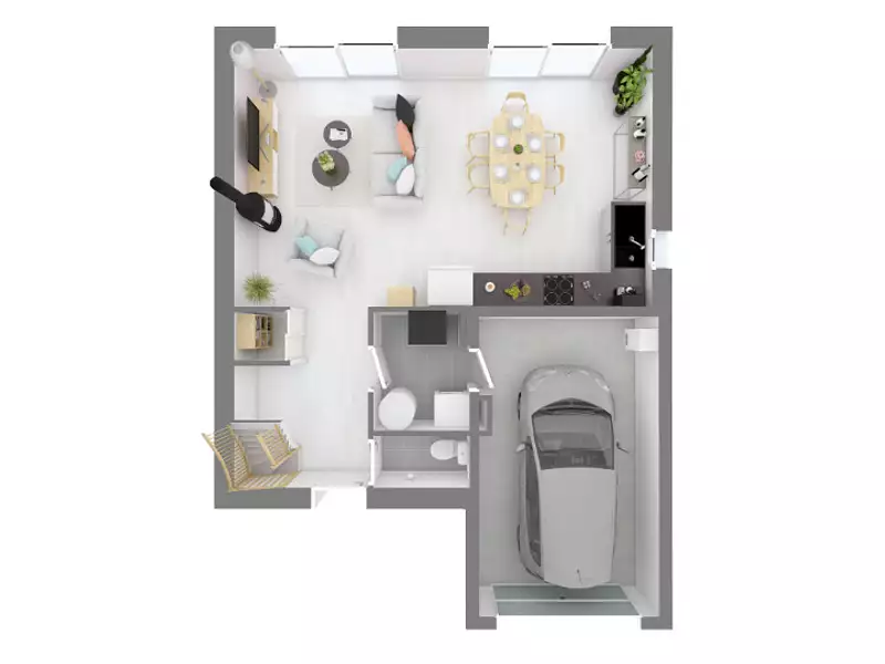 Maison neuve, 85 m² - Azas (31380)