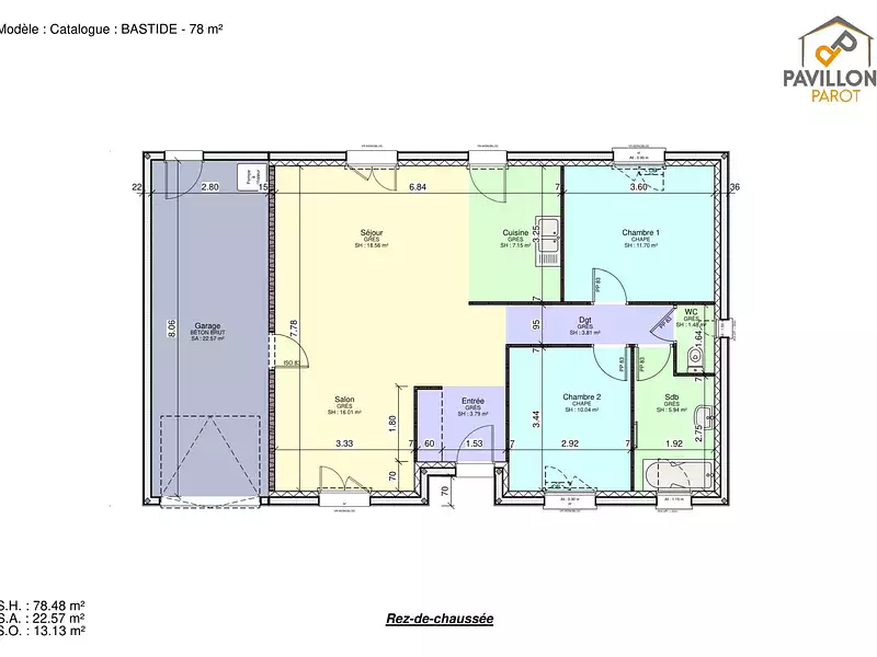 Maison neuve, 90 m² - Radonvilliers (10500)