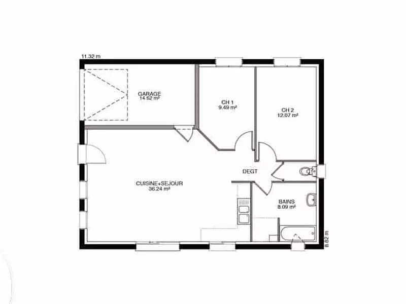 Maison neuve, 69 m² - Recologne-lès-Rioz (70190)
