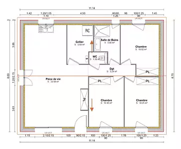 Maison neuve, 80 m²