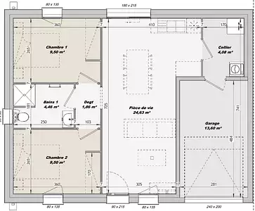 Maison neuve, 54 m²