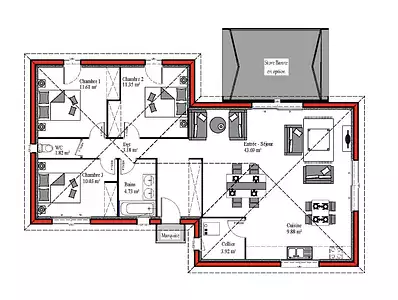 Maison neuve, 100 m²
