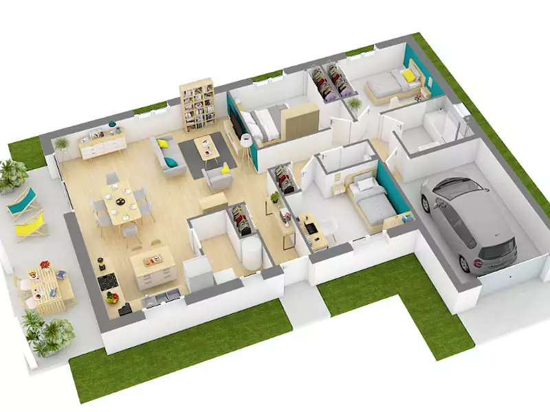 Maison neuve, 90 m² - Champdieu (42600)