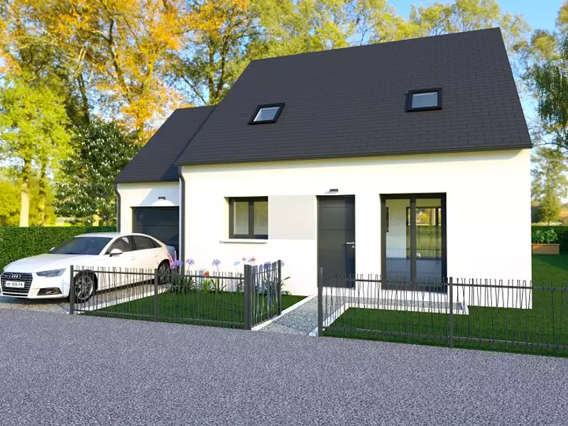 Maison neuve, 80 m² - Artannes-sur-Indre (37260)