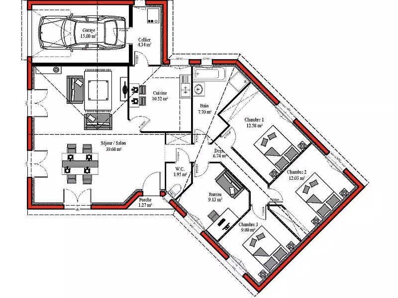 Maison neuve, 132 m² - Le Teich (33470)