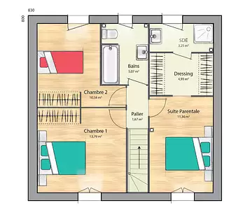 Maison neuve, 89 m²