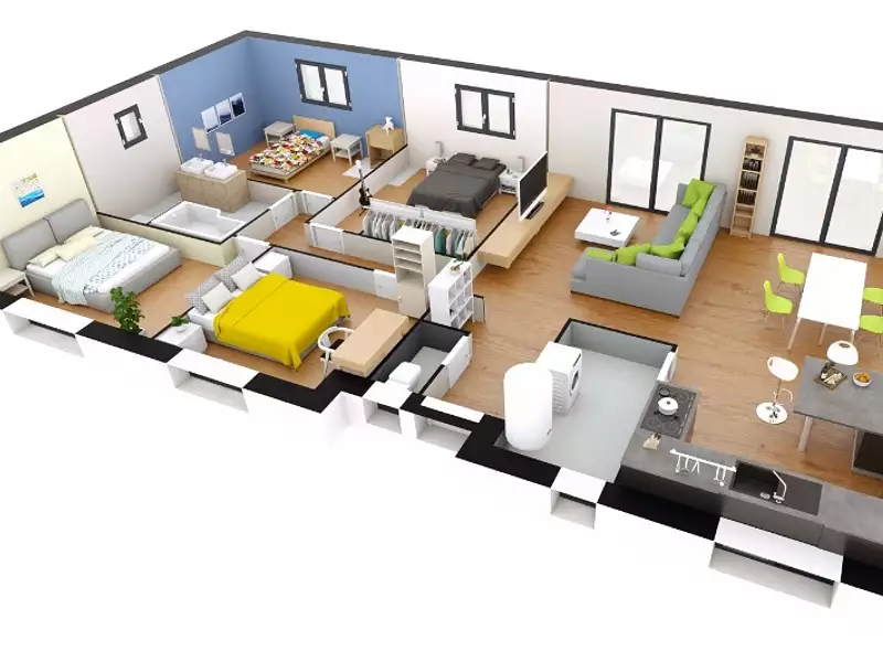 Maison neuve, 114 m² - Saint-Martin-aux-Chartrains (14130)