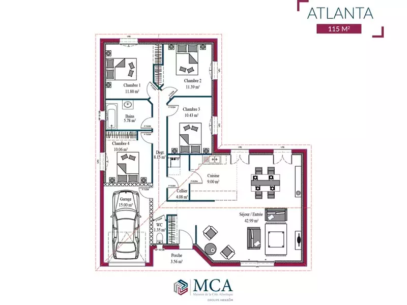 Maison neuve, 100 m² - Atur (24750)