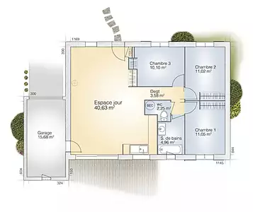 Maison neuve, 83 m²