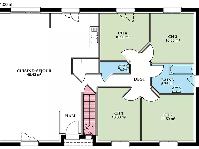 Maison neuve, 90 m² - Bengy-sur-Craon (18520)