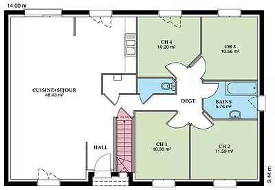 Maison neuve, 90 m²