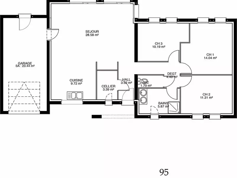 Maison neuve, 110 m² - Sainte-Soulle (17220)