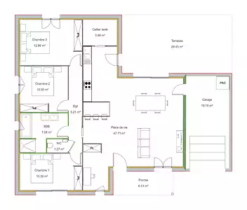 Maison neuve, 98 m²