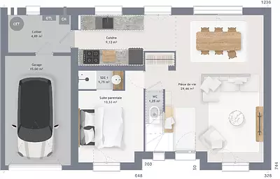 Maison neuve, 105 m²