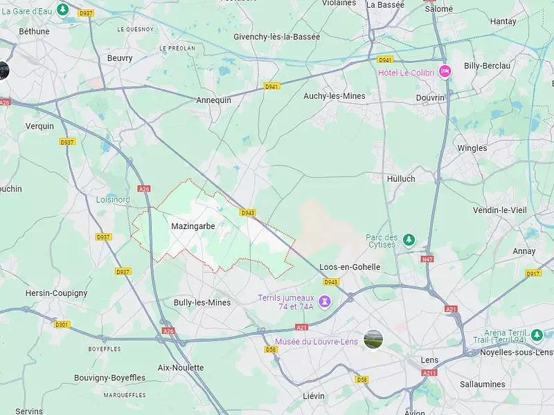 Terrain à bâtir, 510 m² - Mazingarbe (62670)