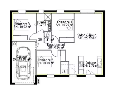 Maison neuve, 72 m²