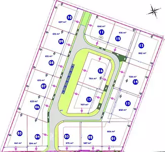 Terrain à bâtir, 615 m²