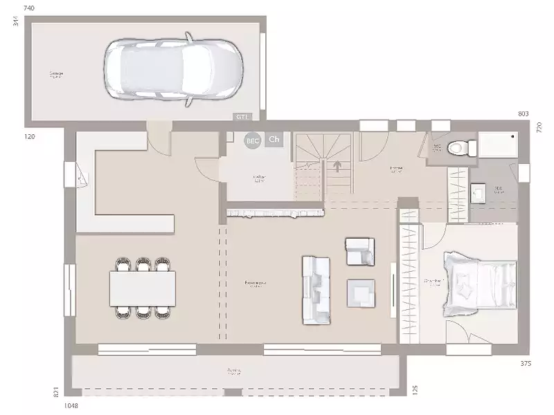 Maison neuve, 132 m² - Saint-Denis-lès-Bourg (01000)