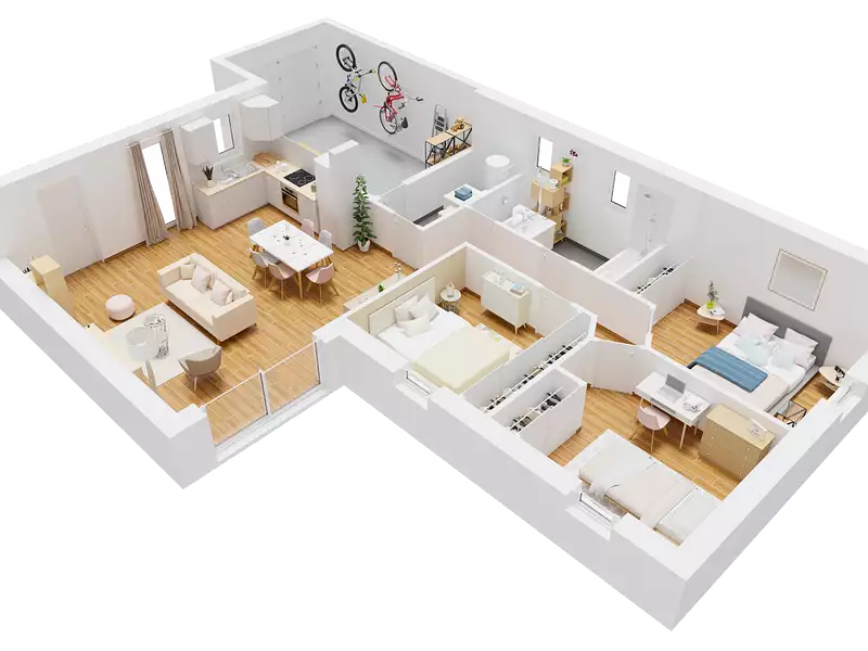 Maison neuve, 82 m² - Hommes (37340)