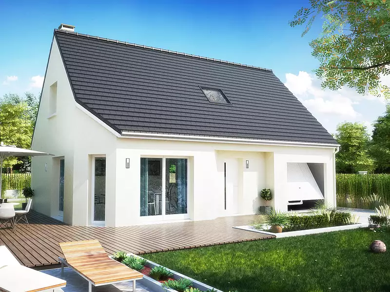 Maison neuve, 93,21 m² - Ablon (14600)